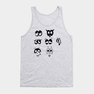 Funny design of eyes Tank Top